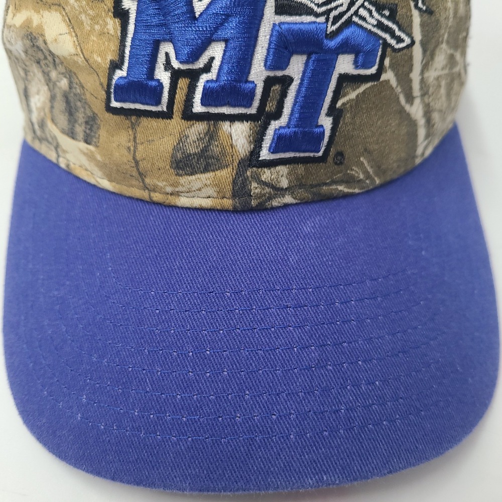Middle Tennessee State‎ Blue Raiders Hat Strapback The Game Camo Blue NCAA MTSU - Picture 3 of 11